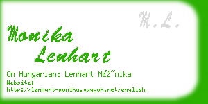 monika lenhart business card